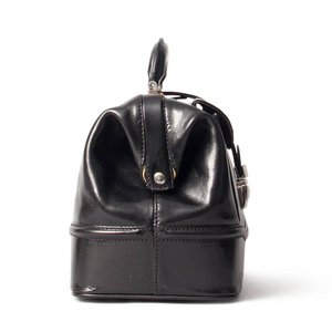 Classic Doctor Bag Leather Genuine Leather Satchel With Shoulder Strap And Hasp Closure For Business Use - Product Image 3