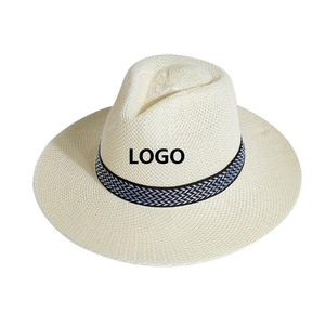 Handmade Natural Grass <b>Floppy</b> Straw Beach <b>Hat</b> Wide Brim UV Protection Unisex Ribbon Rope Summer <b>Hat</b> Private Label OEM ODM - Product Image 1