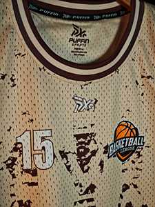 PUFFIN SPORTS Camiseta de Baloncesto Personalizada sin Mangas, Malla Sublimada con Estampado Geométrico, Cuello Redondo, Unisex, Ropa Deportiva Transpirable para Adultos - Product Image 3