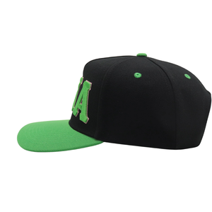 Gorra Snapback AKA con Letras Negras, Visera Verde, Bordada, Ajustable, de Algodón, Estilo Casual y Urbano - Product Image 6
