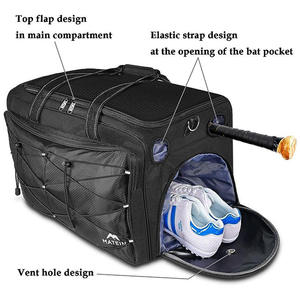 Sac de sport et de voyage portable Bagnex OEM grande capacité, style baseball, 600D, 50-70L, avec roulettes et sangle - Product Image 2