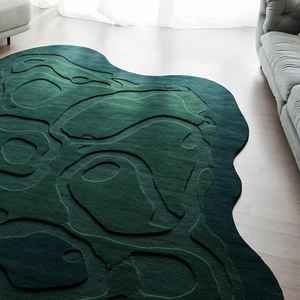 Alfombra KNOT RUG hecha a mano con lana de alta calidad, diseño moderno, ecológica, para sala de estar, habitaciones infantiles, hoteles y oficinas. - Product Image 4