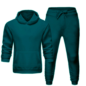 Survêtement unisexe blanc à capuche, manches longues, couleur unie, décontracté, pour l'automne, 100% coton, coupe classique, avec poches latérales et cordon de serrage - Product Image 3