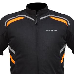 Veste de moto d'été en maille respirante pour hommes avec col montant blindé CE et protection contre les chocs - Product Image 3