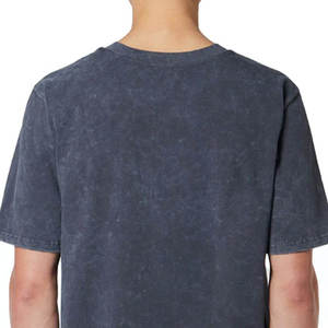 T-shirt formel à manches courtes pour homme, 100% coton, brodé, délavé à l'acide, grammage lourd 230g, coupe oversize à épaules tombantes - Product Image 5