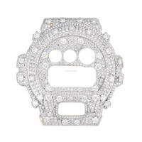 Dvars Diamond GA10 Ice King Style Silber Kristall-Einlage Luxus Oktagon Urban Street Fashion Statement Automatik Datum Taucheruhr