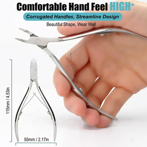 Cortador de uñas de acero inoxidable, cortador de cutículas, removedor de piel muerta, cortaúñas, recortador de uñas, herramientas para el cuidado de los dedos - Product Image 2