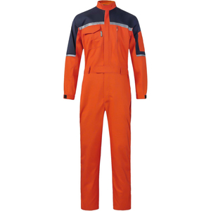 Overol de Seguridad Naranja para Hombre, Cierre Completo con Cremallera, Ribete en Contraste, Transpirable, Poliéster y Algodón, Cintura Alta, Corte Regular - Product Image 1