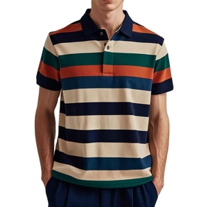 Man With Collar Tee <b>Shirts</b> Slim Fit Polo T <b>Shirt</b> for <b>Men</b> <b>Orange</b> Top No Logo Streetwear Cotton Clothing Chic Comfortable Basic - Product Image 1