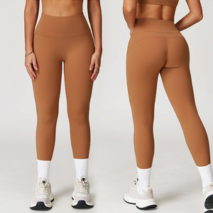 Leggings de Yoga de Cintura Alta con Efecto Nude para Mujer, Ajustados, Levanta Glúteos, Slim Fit, para Correr y Fitness - Product Image 2