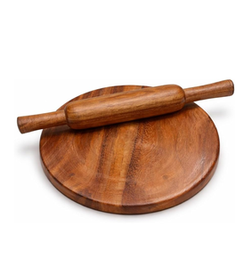 Wood Dough Roller Pins And Board Natural <b>House</b> Wholesale Kitchen <b>Tools</b> Acacia Wood Rolling Board And Roller Pin - Product Image 3