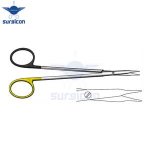 Ciseaux Reynolds 11 cm / 4-1/4 pouces, lame droite et coudée, lame dentelée, ciseaux chirurgicaux Super Cut TC pour une coupe de précision - Product Image 4