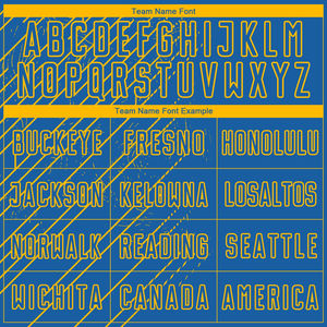 Camiseta de Fútbol Sublimada Personalizada, Diseño Diagonal Azul y Amarillo, Manga Corta, Absorbe la Humedad, Ropa Deportiva Unisex para Adultos - Product Image 3
