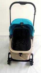 Poussette pliable légère à 4 roues pour animaux de compagnie, transporteur pour chats et chiens de petite taille, amortisseurs, capacité de 20 kg, compatible avec le vélo et les voyages - Product Image 2