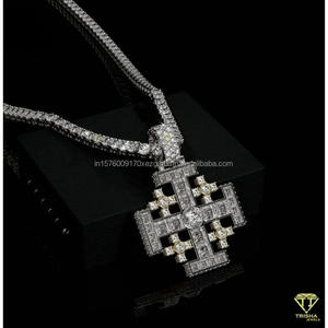 Pendentif religieux fait main avec un design de bijoux hip-hop de luxe et une finition de haute qualité - Product Image 2