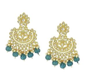 Pendientes Colgantes de Cristal con Imitación de Perlas, Diseño Geométrico Étnico, Chapados en Plata, para Mujer - Product Image 1