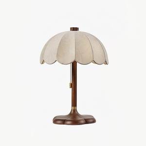 Lámpara de Mesa de Hierro con Forma de Flor y Pantalla de Tela, Decoración Moderna Hecha a Mano para Sala de Estar, Estilo Diwali - Product Image 1