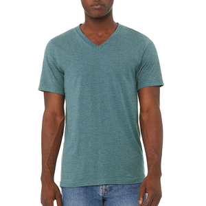 Camiseta de algodón 100% con cuello en V para hombre, ropa interior personalizada de fábrica, con servicio de envío y entrega OEM. - Product Image 6