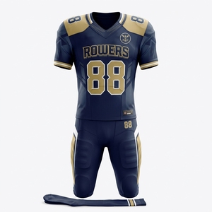 Uniformes de football américain authentiques, grande taille, short durable, respirant, en maille polyester, anti-humidité, léger, jersey - Product Image 1