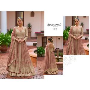 Vestido Anarkali de Diseñador con Bordado Meenakari, Traje Tradicional Étnico para Bodas, Ropa Festiva de Lujo con Bordados Elaborados - Product Image 2