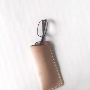 New Genuine Leather Classic Handmade Glasses Cover Luxury Eyewear <b>Case</b> Full Grain Leather <b>Sunglasses</b> Pouch LGC-0096 - Product Image 2