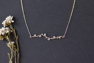 Colgante de Labradorita Natural, Gema en Forma de Barra Ondulada, Cristal Curativo, Joyería de Labradorita, Plata 925, Oro 14k - Product Image 3