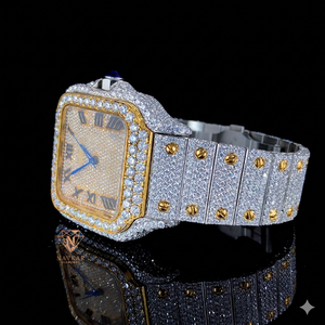 Reloj de Lujo en Plata de Ley 925 con Diamantes Moissanite VVS, Muy Solicitado, para Fiestas y Uso Diario, Disponible para la Venta - Product Image 3