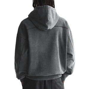 Sweat à capuche lavé à l'acide 100% coton de haute qualité High Street Series Lavage vieux pull pierre lavé sweat à capuche vintage 2026 - Product Image 6