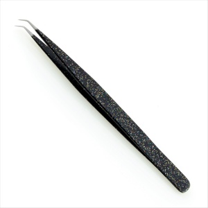 Instruments de soin de beauté, pinces à extensions de cils, pointes de couleur plasma blanc perle violet, acier inoxydable, antistatique, durable - Product Image 3