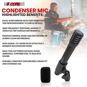 Micrófono de Instrumento Profesional de 5 Núcleos, Micrófono de Condensador Tipo Lápiz Cardioide XLR - Product Image 6
