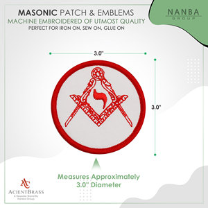 Embroidered Central Jurisdiction Scottish Rite patches Freemasons Square and Compass - Product Image 3