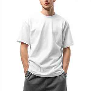 Camiseta Personalizada para Hombre, Talla Grande, Lisa, con Impresión de Logotipo, 100% Algodón, Camiseta Holgada para Hombre - Product Image 3