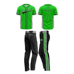 Maillots de baseball et softball personnalisés avec nom d'équipe, maillot de baseball numérique, vêtements de sport, logo frontal, ensemble de baseball à manches courtes pour hommes - Product Image 1