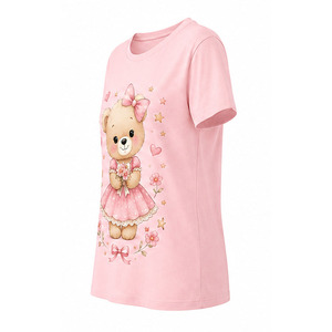 Camiseta con estampado gráfico para mujer, camiseta transpirable de algodón con cuello redondo y manga corta, ropa de calle a la moda para uso diario, ropa informal de verano - Product Image 3
