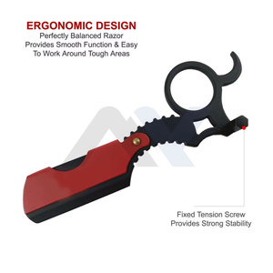 Rasoir de Barbier Classique à Lame Droite Professionnel, 10 Lames Premium, Qualité Salon, Rasoir Shavette pour Hommes, Soins Masculins - Product Image 4