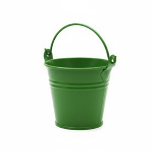 Cubo Galvanizado Blanco con Asa de Madera, Maceta para Jardín, para Flores y Plantas Verdes, Uso en Exteriores, Cubos Vintage - Product Image 4