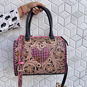 Nouveau Sac à Main Speedy en Cuir Sculpté à la Main, Style Bohème Gypsy, Fait Main, Tendance Western, pour Femme, Collection 2026 - Product Image 1