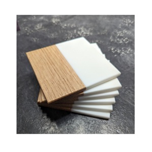 Premium Traditional Modern Square Asian Zen <b>Epoxy</b> <b>Resin</b> Wooden Walnut Coasters Unique Patterns for Stylish Home Gift Solutions - Product Image 1