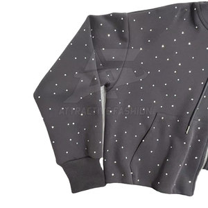 Elegant Rhinestone Tracksuit With Soft Fabric Adult Size Men Rhinestone Tracksuit For Stylish Lounge Activities - Product Image 3
