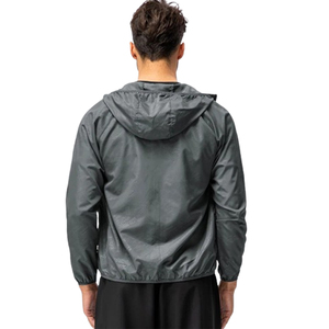 Hot Selling Lightweight Windproof Jacket Ripstop Gray Packable Rain Jacket Outdoor Activities Hiking Running Workout Windbreaker - Product Image 3
