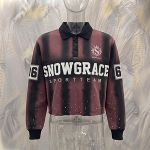 เสื้อเชิ้ตสปอร์ต Snowgrace แขนยาว ลายตาราง ผ้าเจอร์ซีย์ ปกคอปก ทรงปกติ ปักโลโก้ สำหรับผู้ใหญ่ทุกเพศ ทุกฤดู - Product Image 3