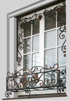 Grille de sécurité décorative en fer forgé pour fenêtre, barrière extérieure en métal, cadre de protection de fenêtre au design minimaliste, protection fixe pour villa