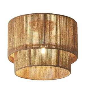 Wabi-sabi Style Vintage Hemp <b>Rope</b> Ceiling <b>Light</b> Bedroom Lamps Handwoven <b>Rope</b> Hanging Lamp - Product Image 2