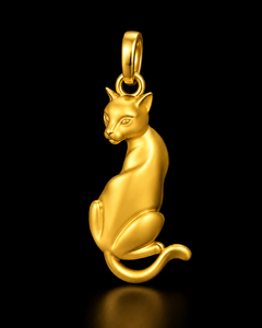 Cute Cat Animal Lover Necklace 18k Gold Plated 925 Sterling Silver Charm Pendant Handmade Pet <b>Memorial</b> <b>Gift</b> Jewelry - Product Image 1