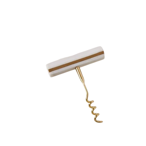 Sacacorchos de Metal con Mango de Bambú Dorado, Abridor de Botellas de Vino en Forma de T, Sacacorchos de Sommelier de Latón Vintage, Accesorios Elegantes para Bar en Casa - Product Image 4