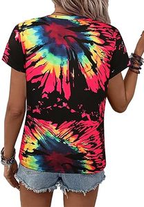 Camiseta Tie-Dye de Algodón 100% Premium con Logotipo Personalizado al por Mayor, Estilo Hip Hop Urbano, Transpirable y de Talla Grande - Product Image 2