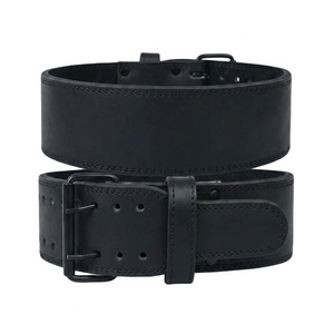 Genuine Suede Leather Powerlifting <b>Belt</b> for Heavy Weightlifting & Bodybuilding Dual Prong Buckle Hot Sale Products - Product Image 3