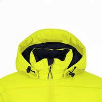 Vente en gros de manteaux d'hiver pour hommes avec logo personnalisé, à capuche, en duvet, couleur unie, fermeture éclair, épais, décontracté, imperméable, en polyester