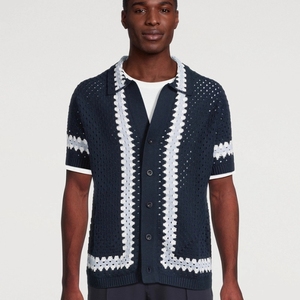 2026 new Winter Retro Loose High Collar Knitted <b>Cardigan</b> Men's / boy's Casual Custom <b>Cardigan</b> Men - Product Image 1