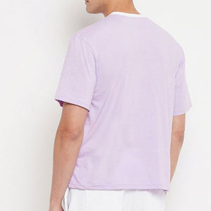 T-shirt Homme Oversize à Manches Courtes Personnalisé avec Col en Forme de Guitare, Motif Rock & Roll Squelette, en Coton et Fibre de Bambou, Couleur Unie, Séchage Rapide - Product Image 4